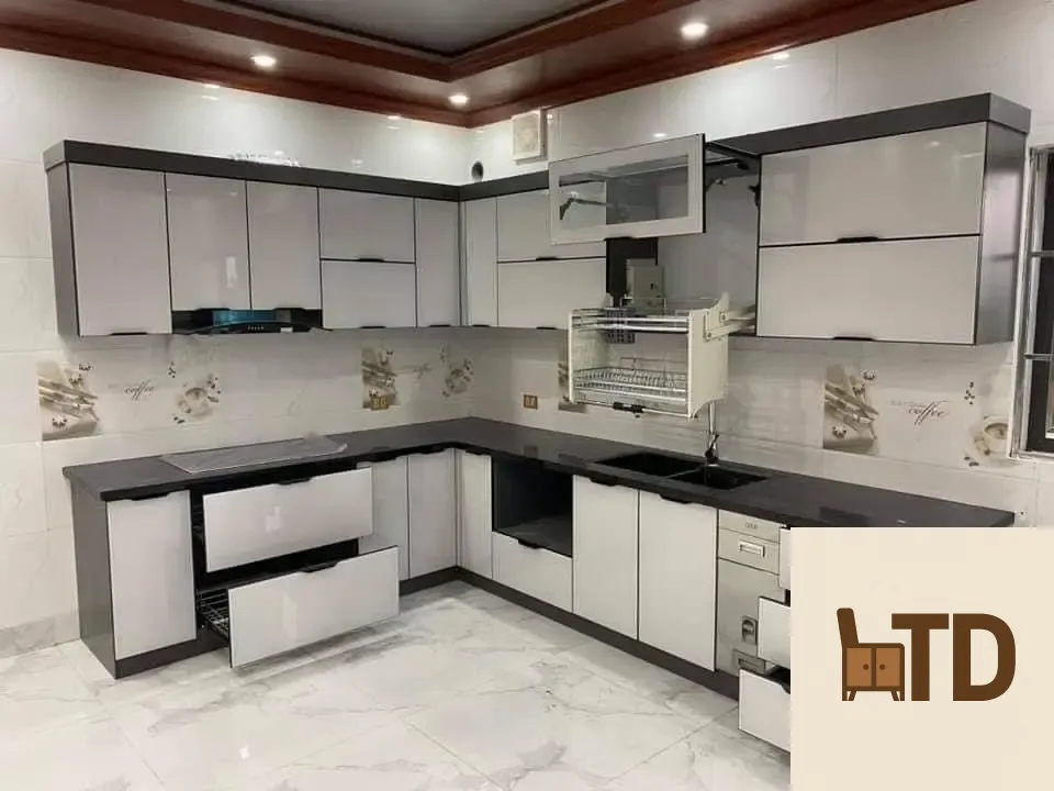 Tủ Bếp Nhựa Vincoplast Cánh Kính – TBN971